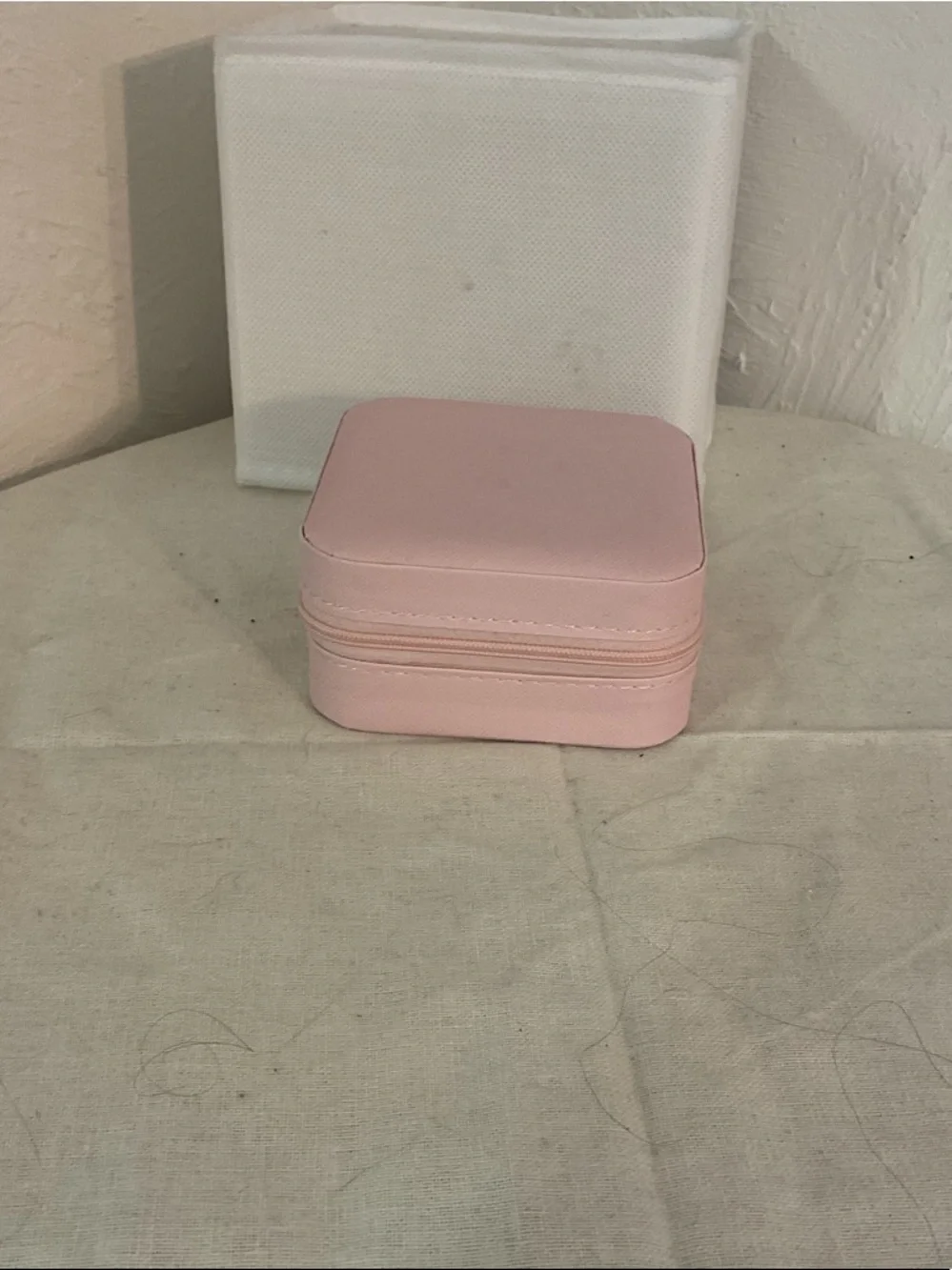 Sale! Mini Travel Jewelry Zip Around Case Soft Blush Pink